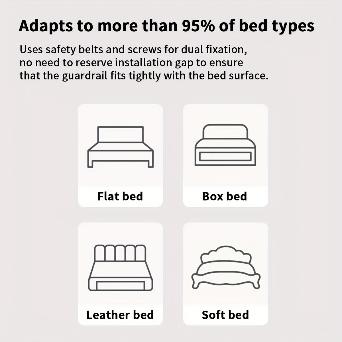 Bite-Proof Baby Bed Rail Sturdy Bite-Proof Extra Tall Baby Bed Rail | Odorless Material, Non-Slip Base, Fits Cribs, Adult Beds & Portable Cribs, Easy Installation