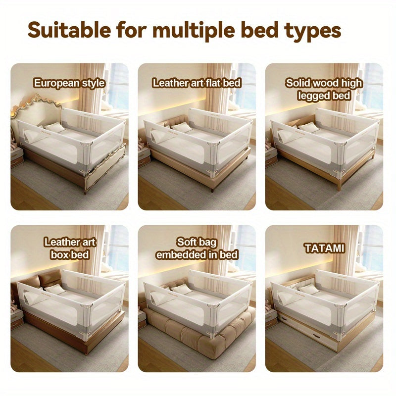 Height Adjustable Bed Rail for Toddlers, Kids Safety Baby Bed Rail for Full\u002FKing\u002FQueen Size Bed