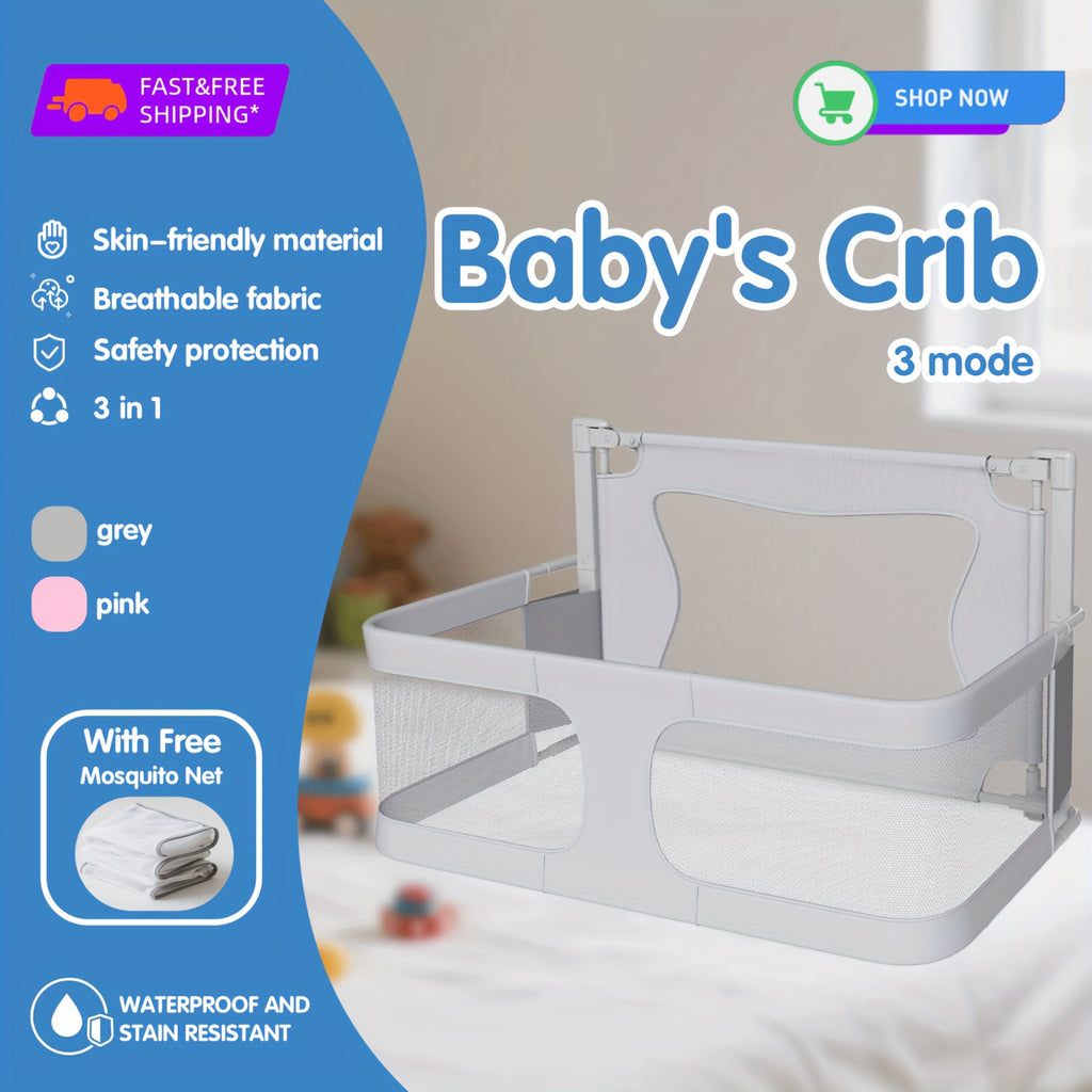Bite-Proof Baby Bed Rail Sturdy Bite-Proof Extra Tall Baby Bed Rail | Odorless Material, Non-Slip Base, Fits Cribs, Adult Beds & Portable Cribs, Easy Installation