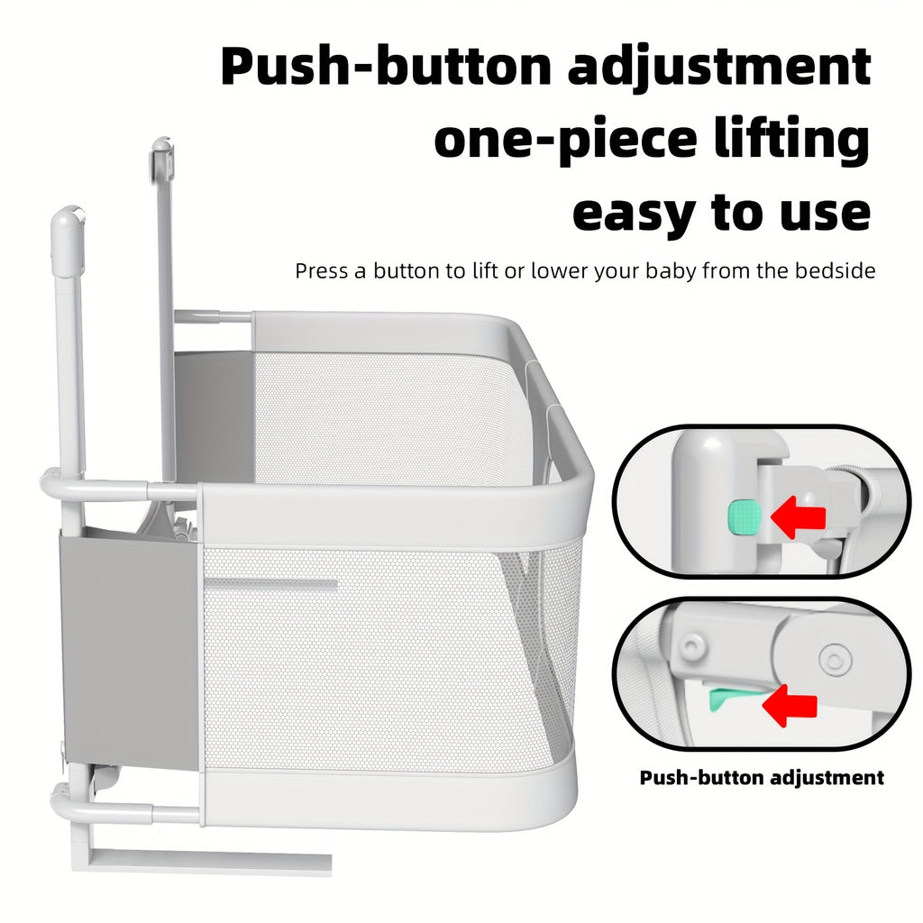 Bite-Proof Baby Bed Rail Sturdy Bite-Proof Extra Tall Baby Bed Rail | Odorless Material, Non-Slip Base, Fits Cribs, Adult Beds & Portable Cribs, Easy Installation