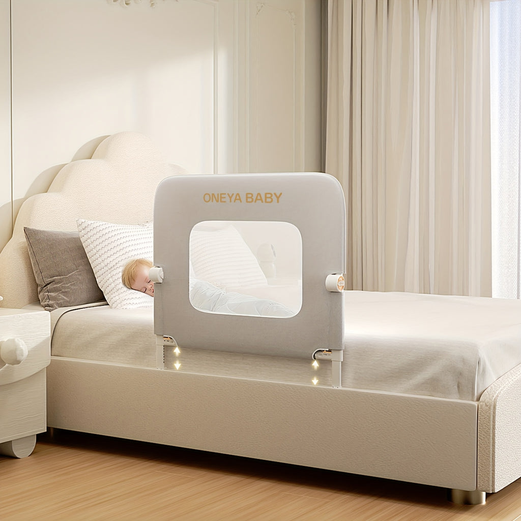 Bed Rail For Toddlers, 59 Inch Swing Down Toddler Bed Rails With Wider U-Shape Base, Breathable Baby Bed Rail Guard For King, Queen, Full, Twin Bed Rail For Baby