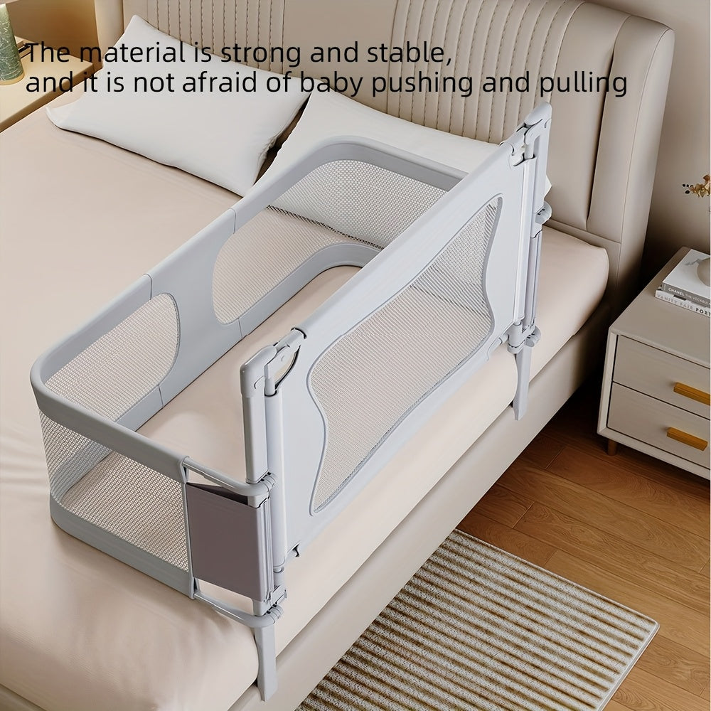 Bite-Proof Baby Bed Rail Sturdy Bite-Proof Extra Tall Baby Bed Rail | Odorless Material, Non-Slip Base, Fits Cribs, Adult Beds & Portable Cribs, Easy Installation