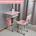 Children'S Study Table And Chair Set, Kids Table And Chair Set, Height Adjustable Desk For Kids, Table And Chairs For Kids - With Ergonomic Design, Suitable For Children, Primary School Students And Teenagers Aged 3-18 Years Old