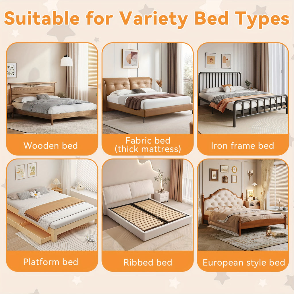 Three Sides Bed Rail for Toddlers, Foldable Steady U-Shape Seamless Design for King Size Bed\u002F78.74x78.74x74\